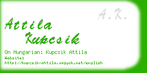 attila kupcsik business card